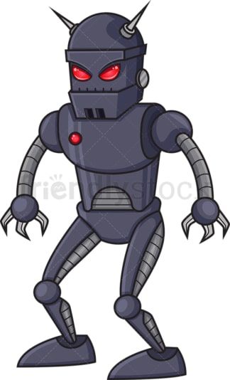 Aggressive robot with advanced AI. PNG - JPG and vector EPS (infinitely scalable).