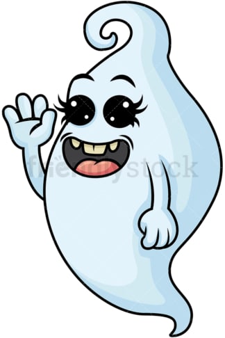 Happy female ghost. PNG - JPG and vector EPS (infinitely scalable).