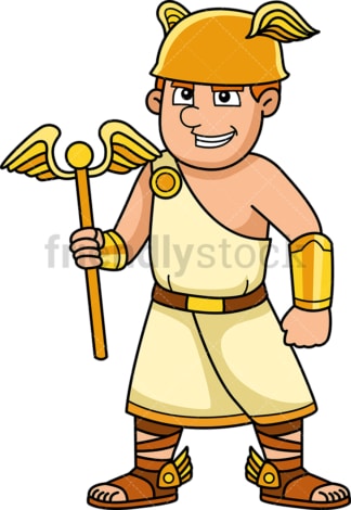 Hermes greek god. PNG - JPG and vector EPS file formats (infinitely scalable). Image isolated on transparent background.