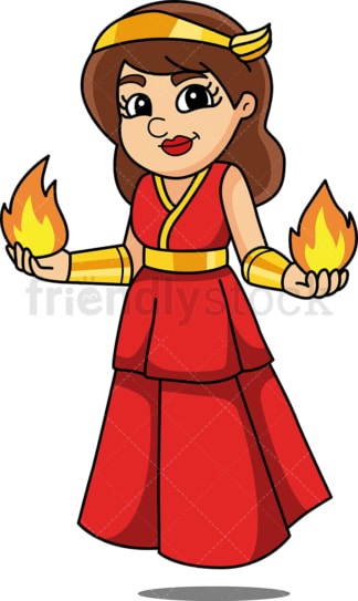 Hestia greek goddess. PNG - JPG and vector EPS file formats (infinitely scalable). Image isolated on transparent background.