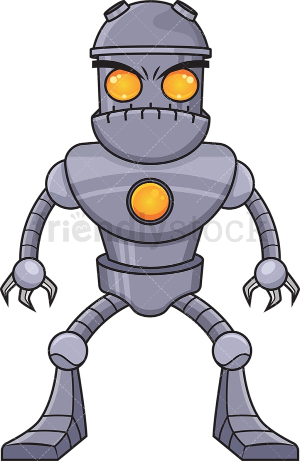 Upset robot. PNG - JPG and vector EPS (infinitely scalable).