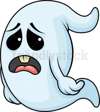 Sad ghost. PNG - JPG and vector EPS (infinitely scalable).