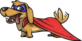 Sausage dog superhero. PNG - JPG and vector EPS (infinitely scalable).