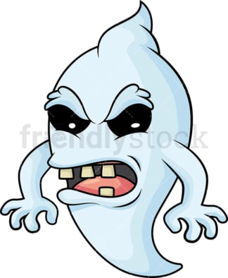 Angry ghost. PNG - JPG and vector EPS (infinitely scalable).
