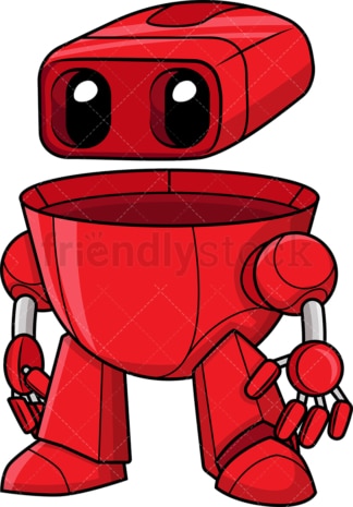 Red droid. PNG - JPG and vector EPS (infinitely scalable).