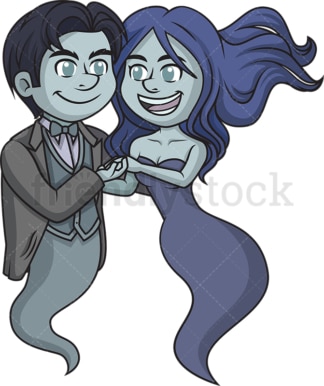 Ghost couple in love. PNG - JPG and vector EPS (infinitely scalable).