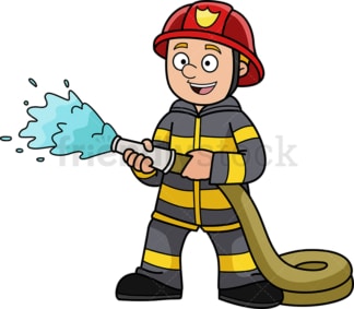 Firefighter kid. PNG - JPG and vector EPS (infinitely scalable).