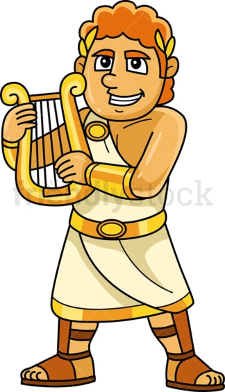 Apollo greek god. PNG - JPG and vector EPS file formats (infinitely scalable). Image isolated on transparent background.