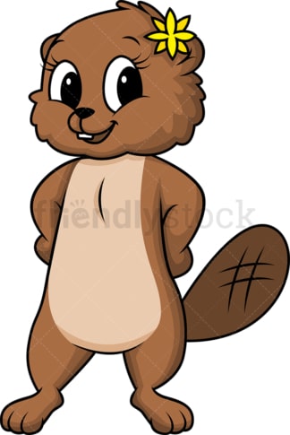 Female beaver. PNG - JPG and vector EPS (infinitely scalable).