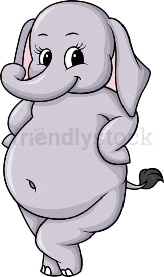 Female elephant. PNG - JPG and vector EPS (infinitely scalable).