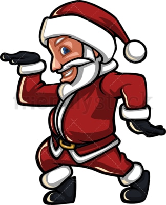 Santa claus disco dancing. PNG - JPG and vector EPS (infinitely scalable).