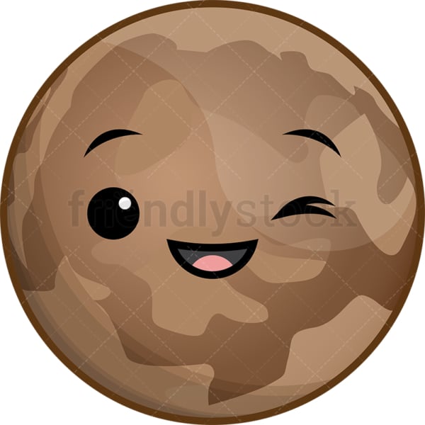 Kawaii planet pluto. PNG - JPG and vector EPS (infinitely scalable).
