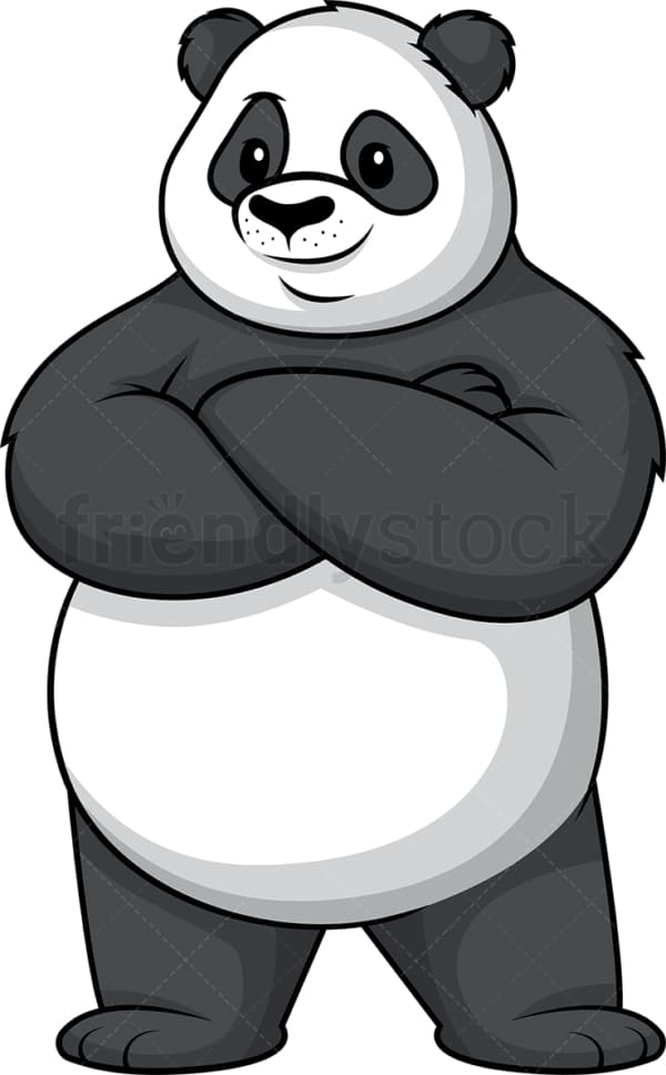 Confident panda. PNG - JPG and vector EPS (infinitely scalable).