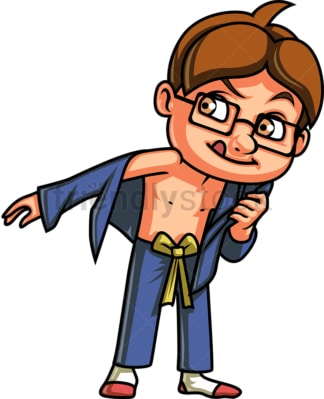Little boy wearing pyjamas. PNG - JPG and vector EPS file formats (infinitely scalable). Image isolated on transparent background.