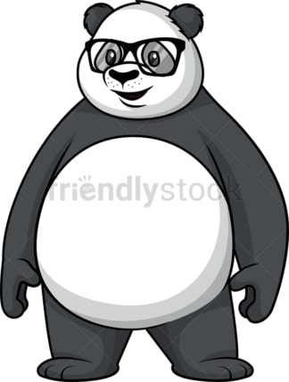 Panda with glasses. PNG - JPG and vector EPS (infinitely scalable).