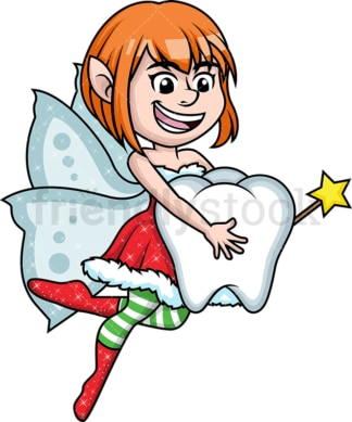 Christmas tooth fairy. PNG - JPG and vector EPS (infinitely scalable).