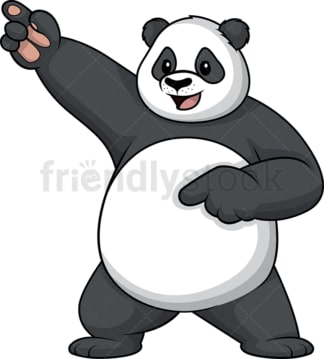 Panda dancing. PNG - JPG and vector EPS (infinitely scalable).