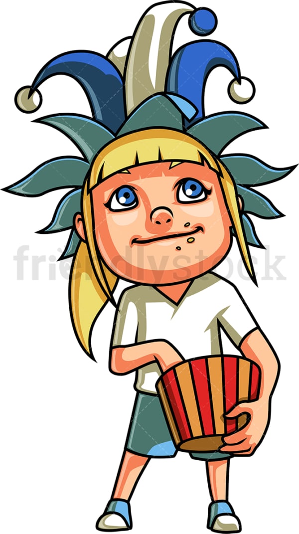 Girl sports fan. PNG - JPG and vector EPS (infinitely scalable). Image isolated on transparent background.