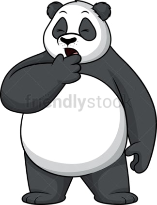 Panda yawning. PNG - JPG and vector EPS (infinitely scalable).
