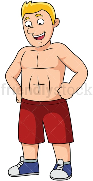Fit man with muscular body. PNG - JPG and vector EPS file formats (infinitely scalable). Image isolated on transparent background.