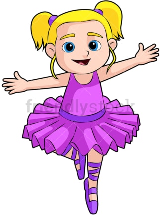 Little girl ballet dancer. PNG - JPG and vector EPS file formats (infinitely scalable). Image isolated on transparent background.