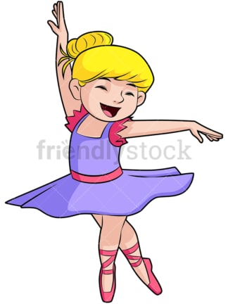 Little girl ballerina dancing. PNG - JPG and vector EPS file formats (infinitely scalable). Image isolated on transparent background.