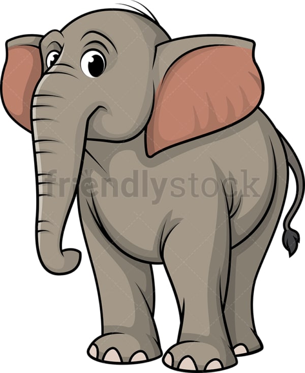 Curious elephant. PNG - JPG and vector EPS (infinitely scalable).