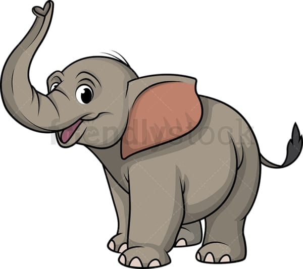 Happy elephant. PNG - JPG and vector EPS (infinitely scalable).
