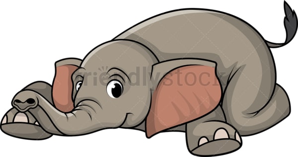 Elephant lying down. PNG - JPG and vector EPS (infinitely scalable).