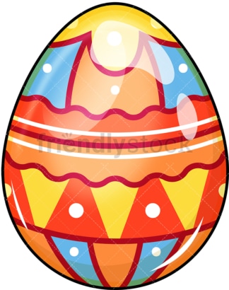 Colorful easter egg. PNG - JPG and vector EPS (infinitely scalable). Image isolated on transparent background.