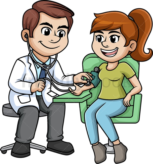Woman checking a medical exam. PNG - JPG and vector EPS (infinitely scalable).