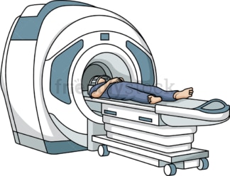Man getting an mri scan. PNG - JPG and vector EPS (infinitely scalable).