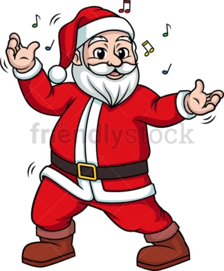 Santa claus dancing. PNG - JPG and vector EPS (infinitely scalable).