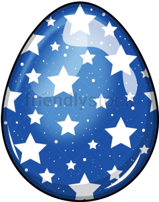 Blue sky easter egg. PNG - JPG and vector EPS (infinitely scalable). Image isolated on transparent background.