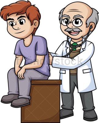 Doctor examining a patient. PNG - JPG and vector EPS (infinitely scalable).