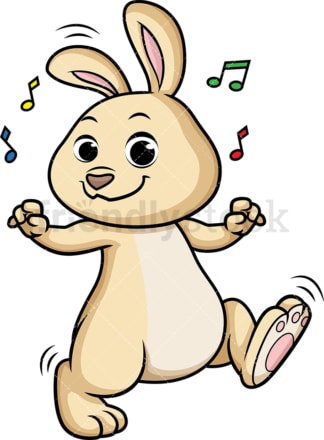 Rabbit dancing. PNG - JPG and vector EPS (infinitely scalable).