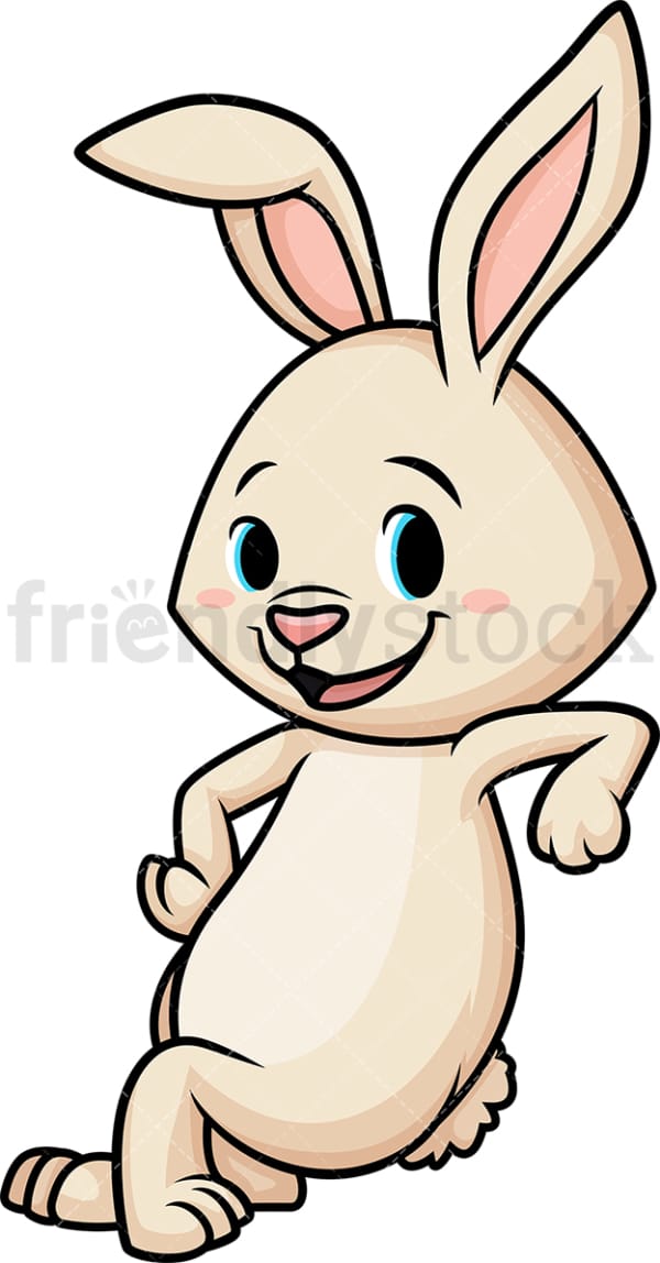 Bunny leaning on something. PNG - JPG and vector EPS (infinitely scalable).