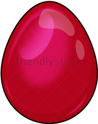 Red easter egg. PNG - JPG and vector EPS (infinitely scalable). Image isolated on transparent background.