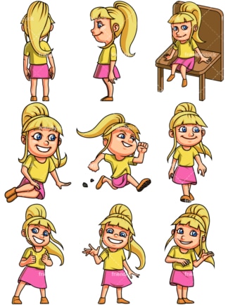 Little girl. PNG - JPG and vector EPS file formats (infinitely scalable).