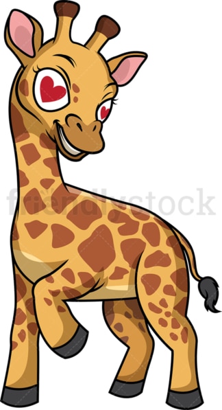 Giraffe in love. PNG - JPG and vector EPS (infinitely scalable).