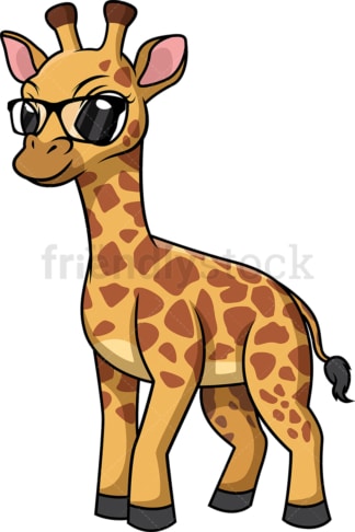 Giraffe with glasses. PNG - JPG and vector EPS (infinitely scalable).