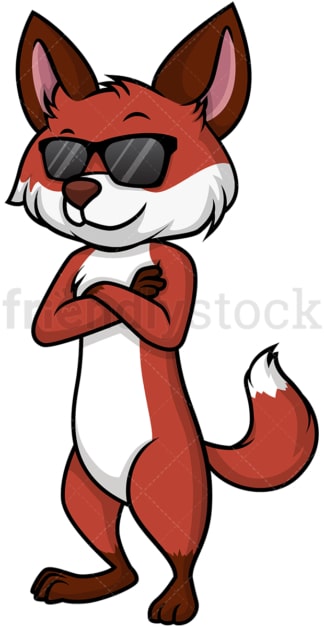 Cool fox with sunglasses. PNG - JPG and vector EPS (infinitely scalable).