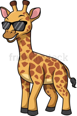 Giraffe with sunglasses. PNG - JPG and vector EPS (infinitely scalable).