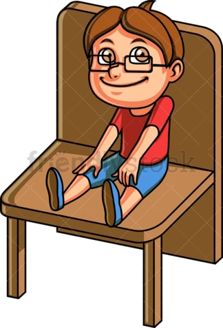 Little boy sitting on a chair. PNG - JPG and vector EPS (infinitely scalable).