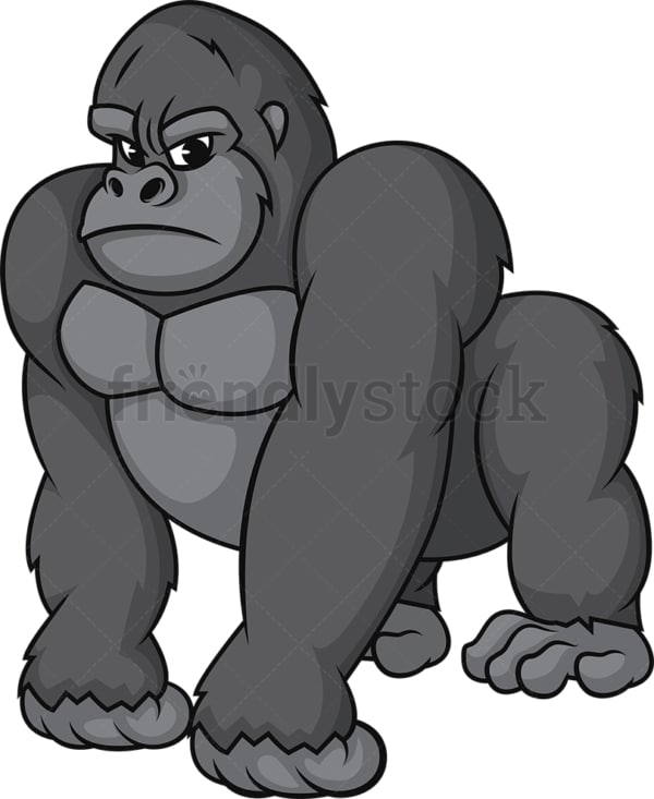 Angry gorilla. PNG - JPG and vector EPS (infinitely scalable).