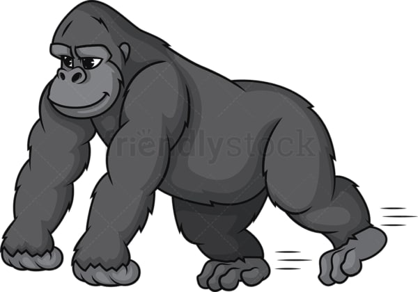 Gorilla running. PNG - JPG and vector EPS (infinitely scalable).