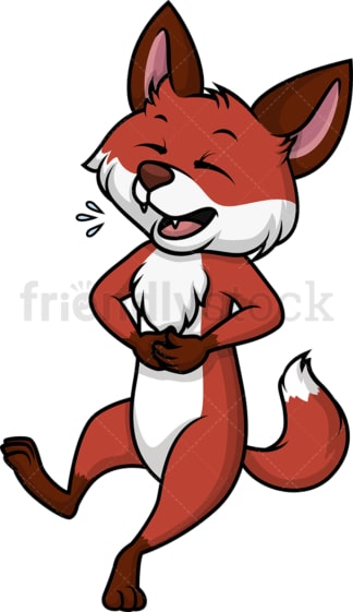 Fox cracking up. PNG - JPG and vector EPS (infinitely scalable).