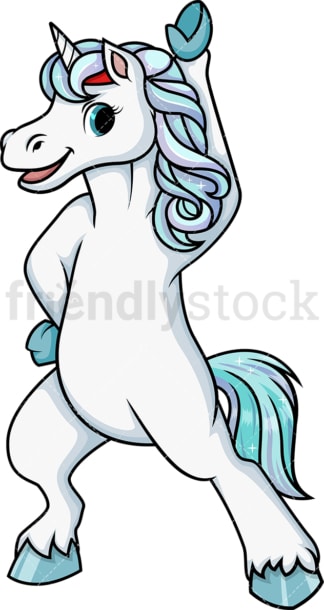 Unicorn doing stretches. PNG - JPG and vector EPS (infinitely scalable).