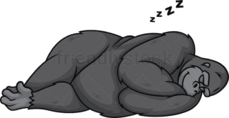 Gorilla sleeping. PNG - JPG and vector EPS (infinitely scalable).