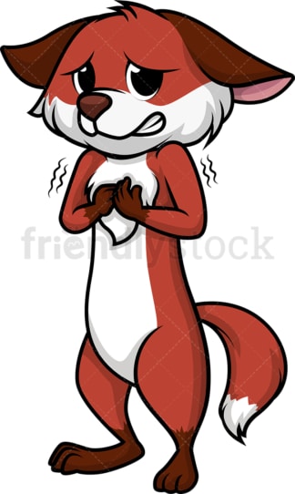 Scared fox. PNG - JPG and vector EPS (infinitely scalable).
